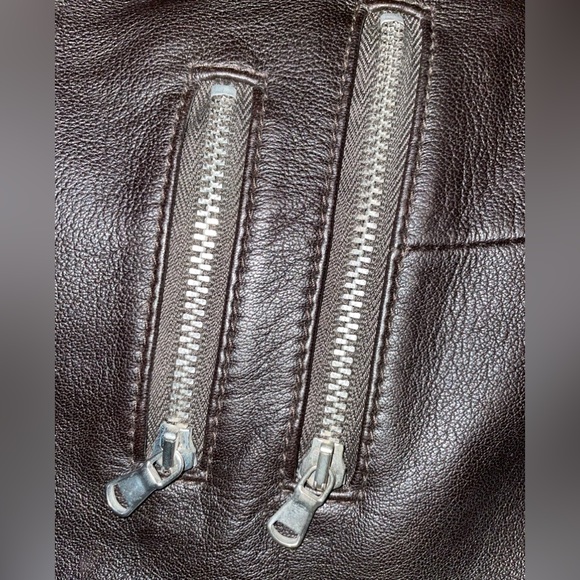 DKNY Italian Leather Biker Jacket - Picture 11 of 14